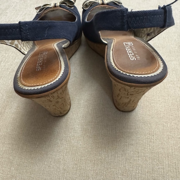 Sperry Top Sider Wedge Open Toe Heels Size 7.5 - Picture 5 of 5